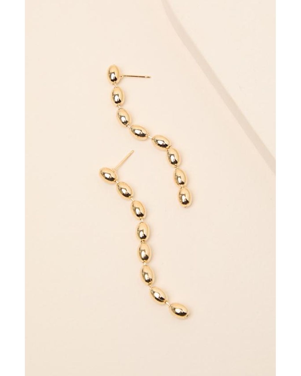 Lulus Natural Barona Beaded Drop Earrings