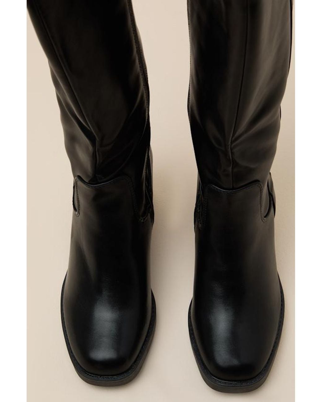 Lulus Black Javi Knee-High Boots
