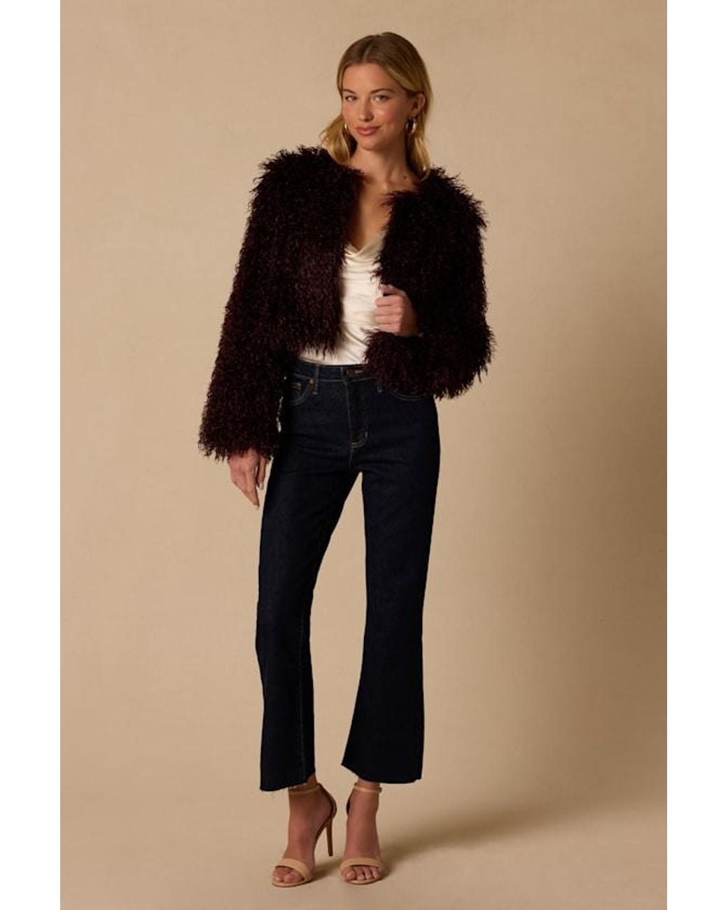 Lulus Black Jez Faux Fur Jacket