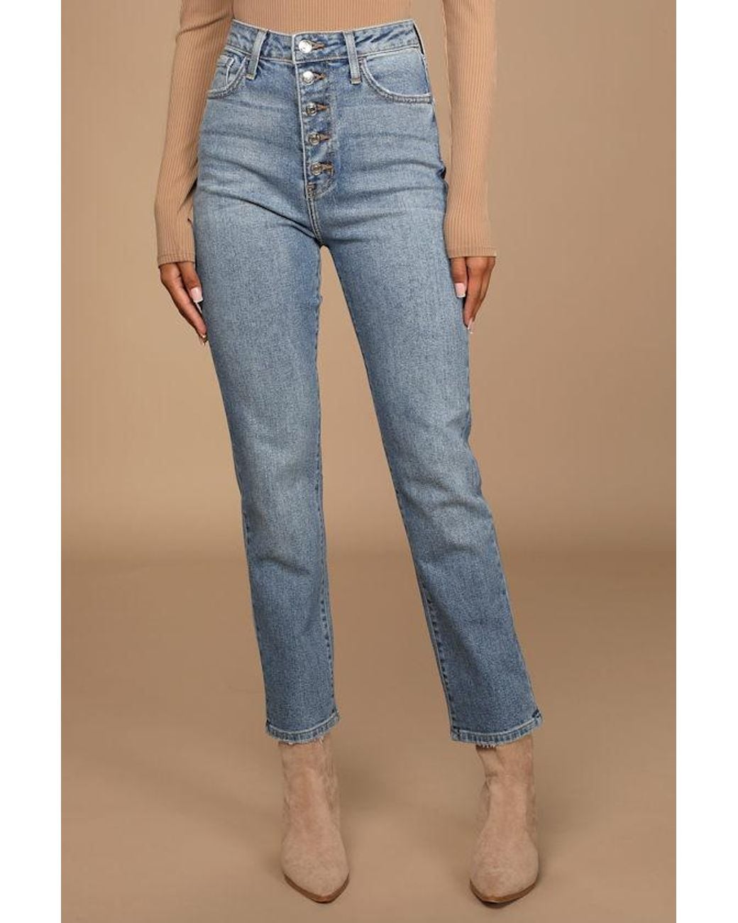 Just Black Blue Forever A Trend Light Wash High-Rise Mom Jeans