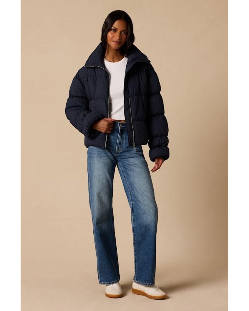 Lulus Blue Canton Puffer Jacket