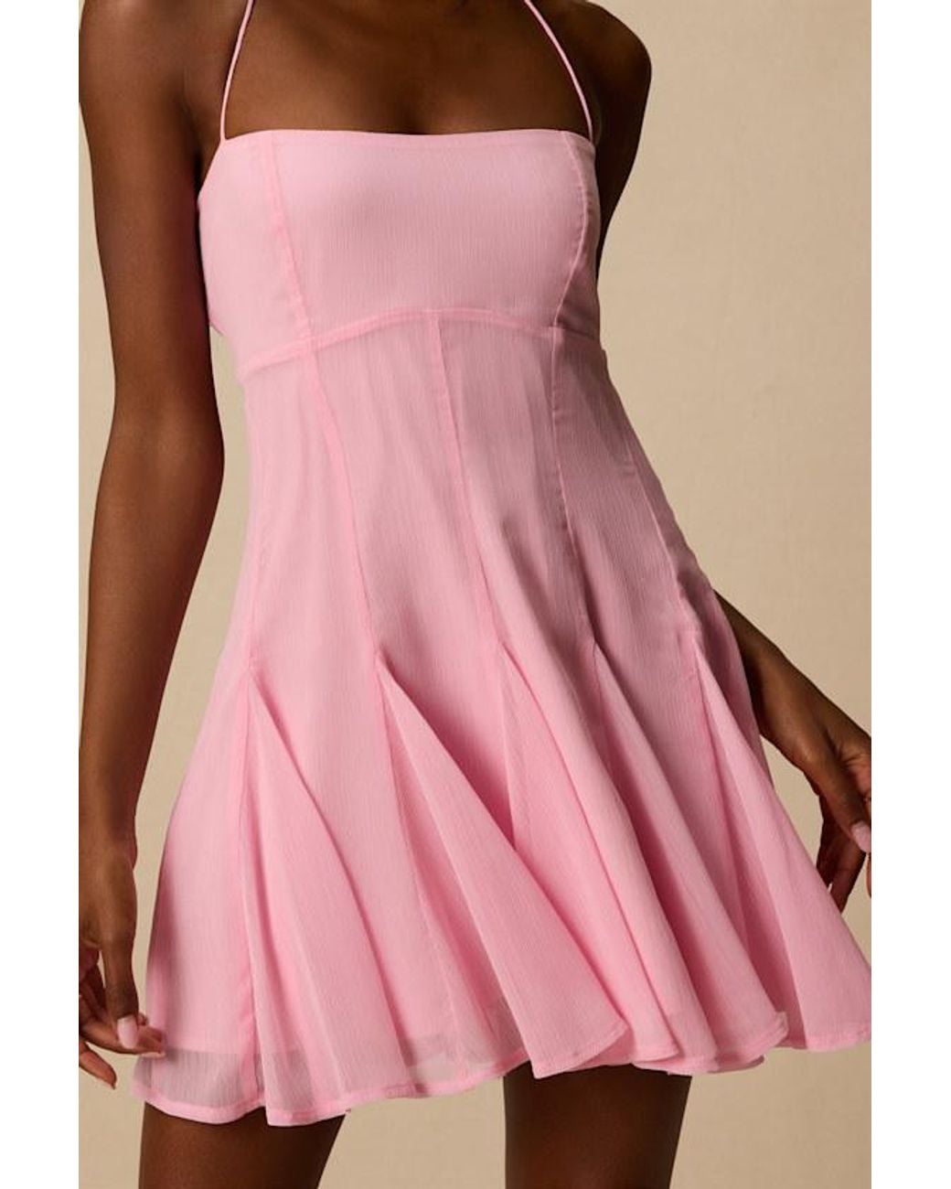 Lulus Pink Sophrina Halter Mini Dress