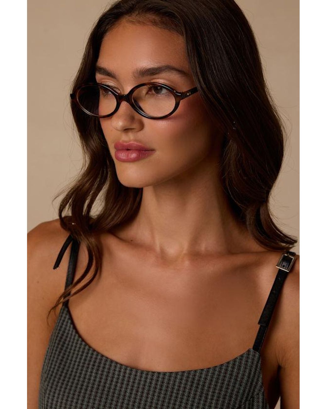 Lulus Brown Bushwick Tortoise Oval Light Glasses