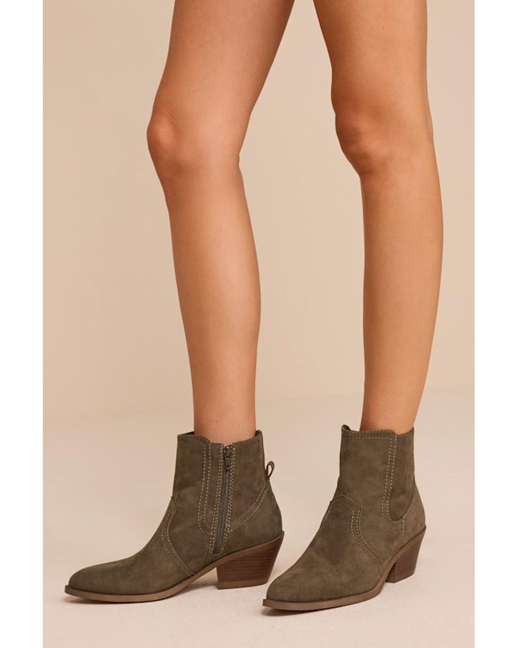 MIA Natural Ester Suede Ankle Boots