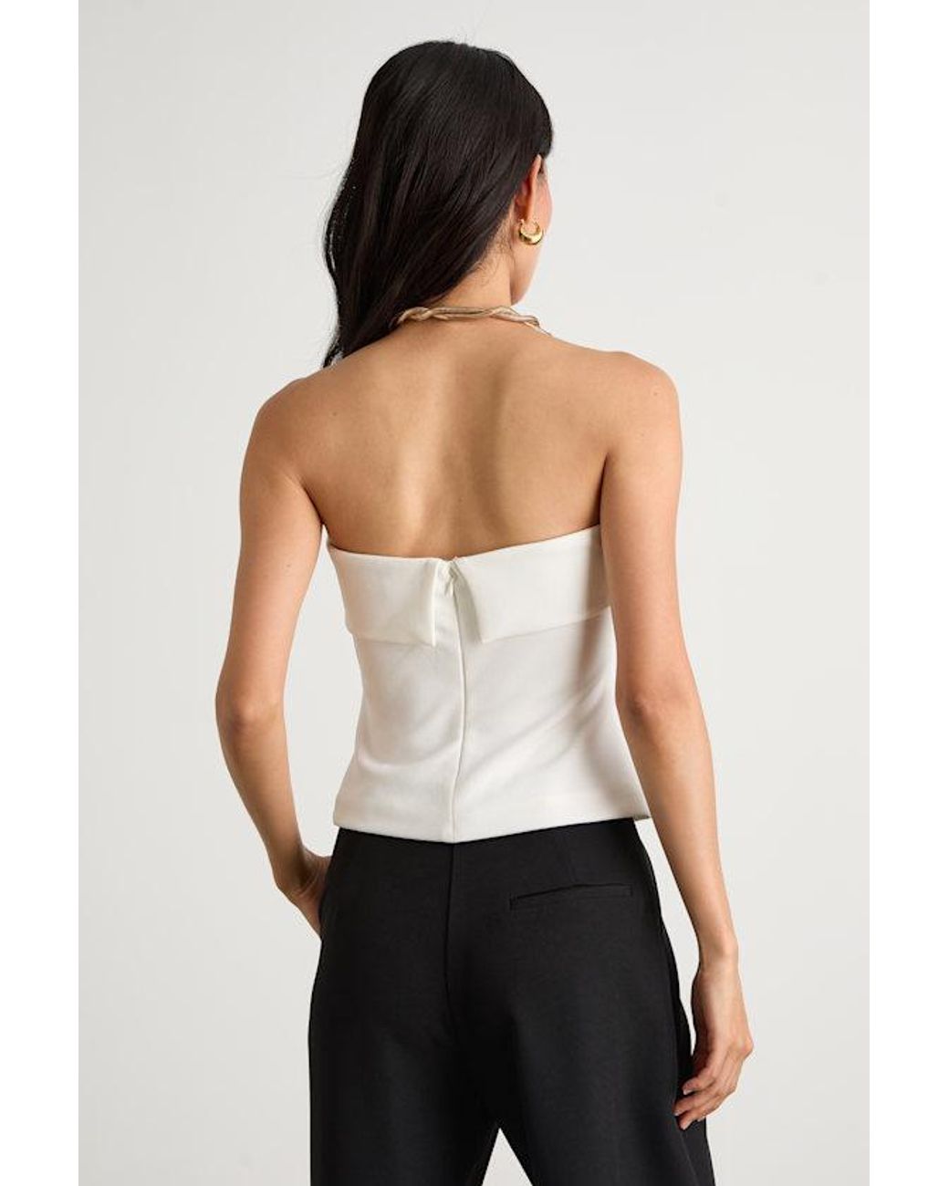 Lulus Black Nikora Ponte Knit Strapless Top