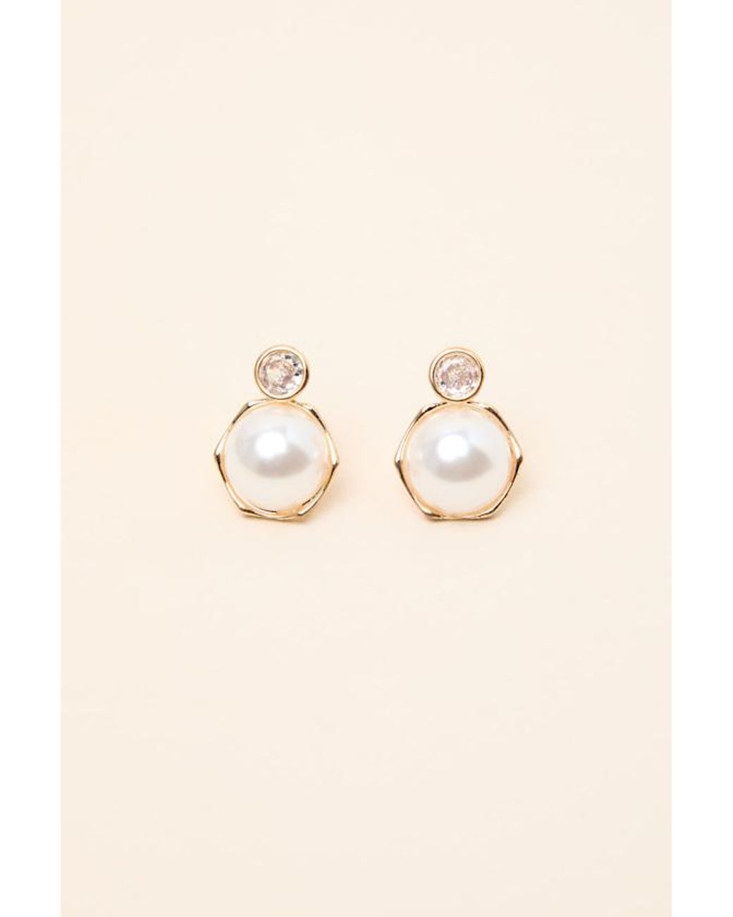 Lulus Natural Ronnie Pearl Stud Earrings
