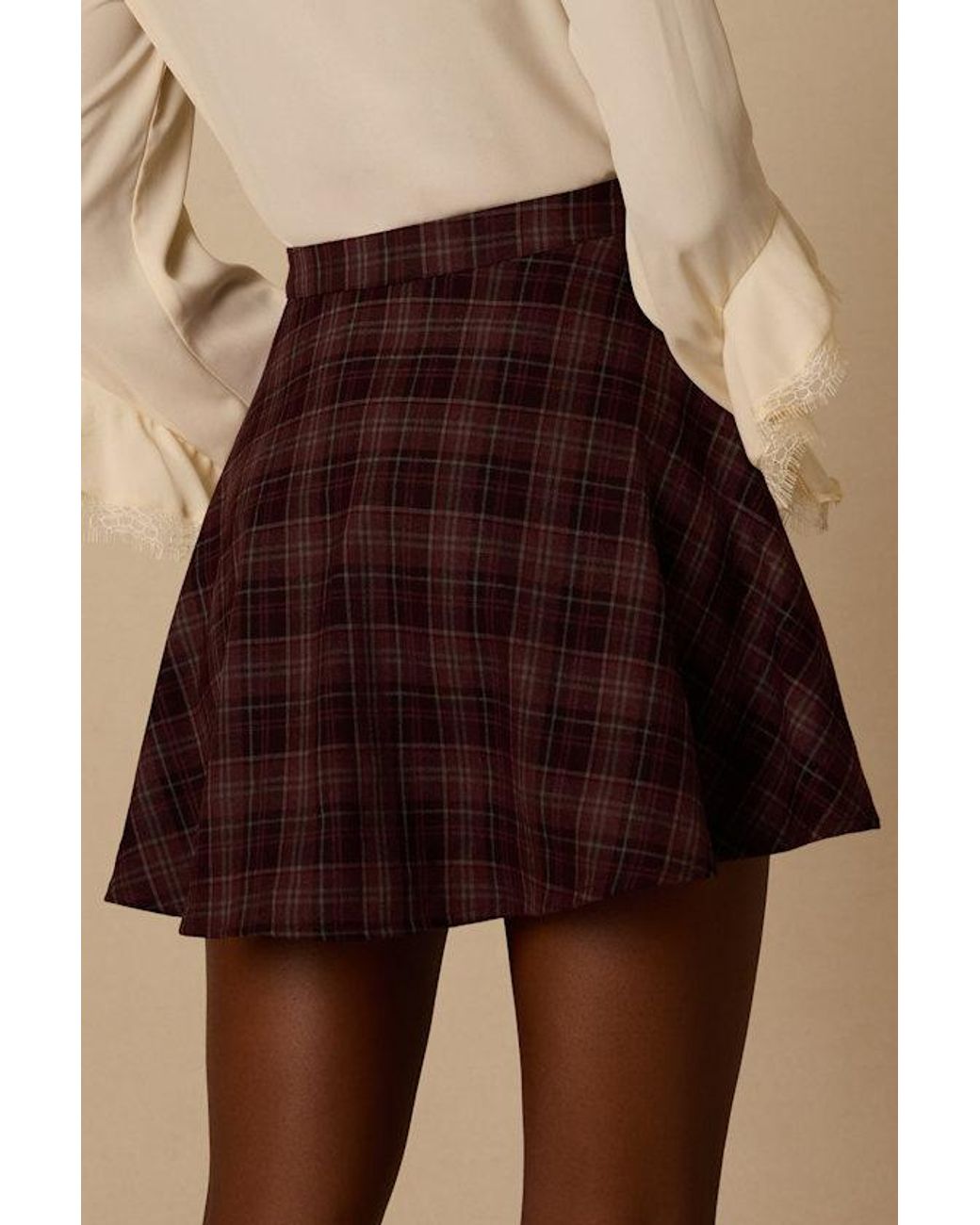 Lulus Black Addington & Plaid Mini Skirt