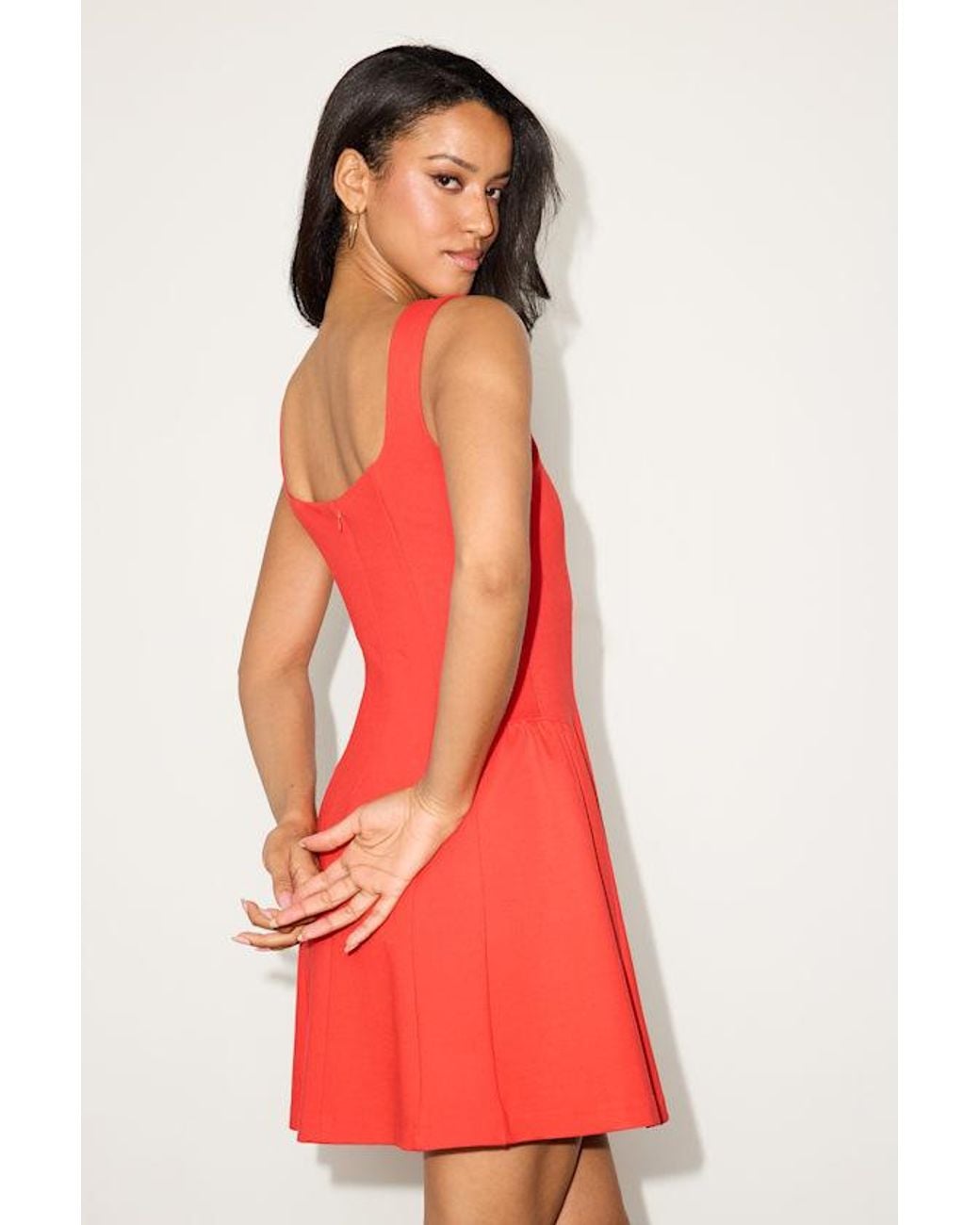 Lulus Red Roetta Sleeveless Pleated Mini Dress