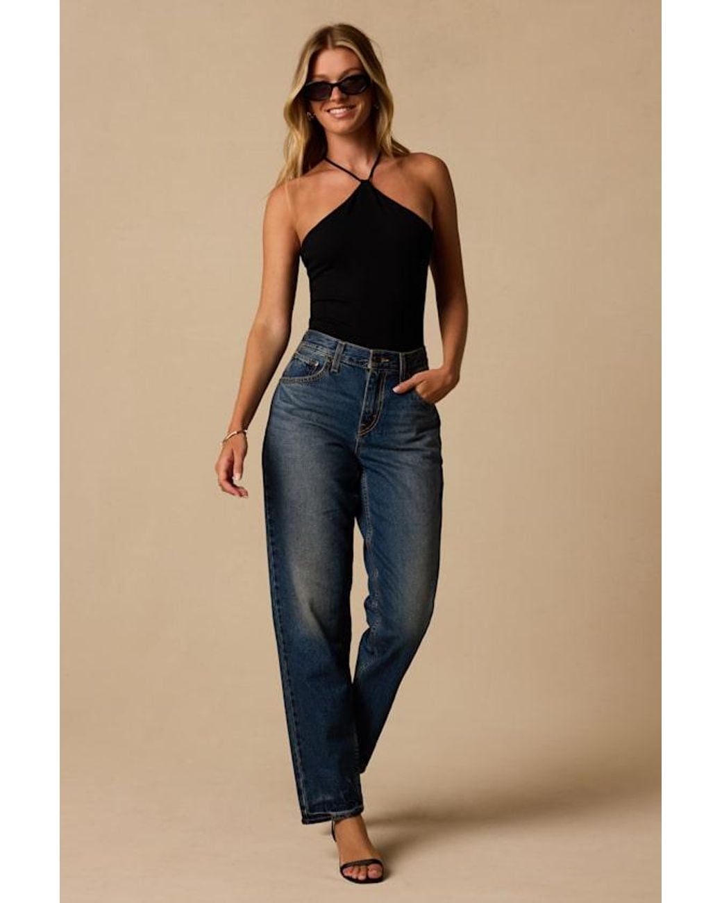 Lulus Blue Delphine Halter Tank Top
