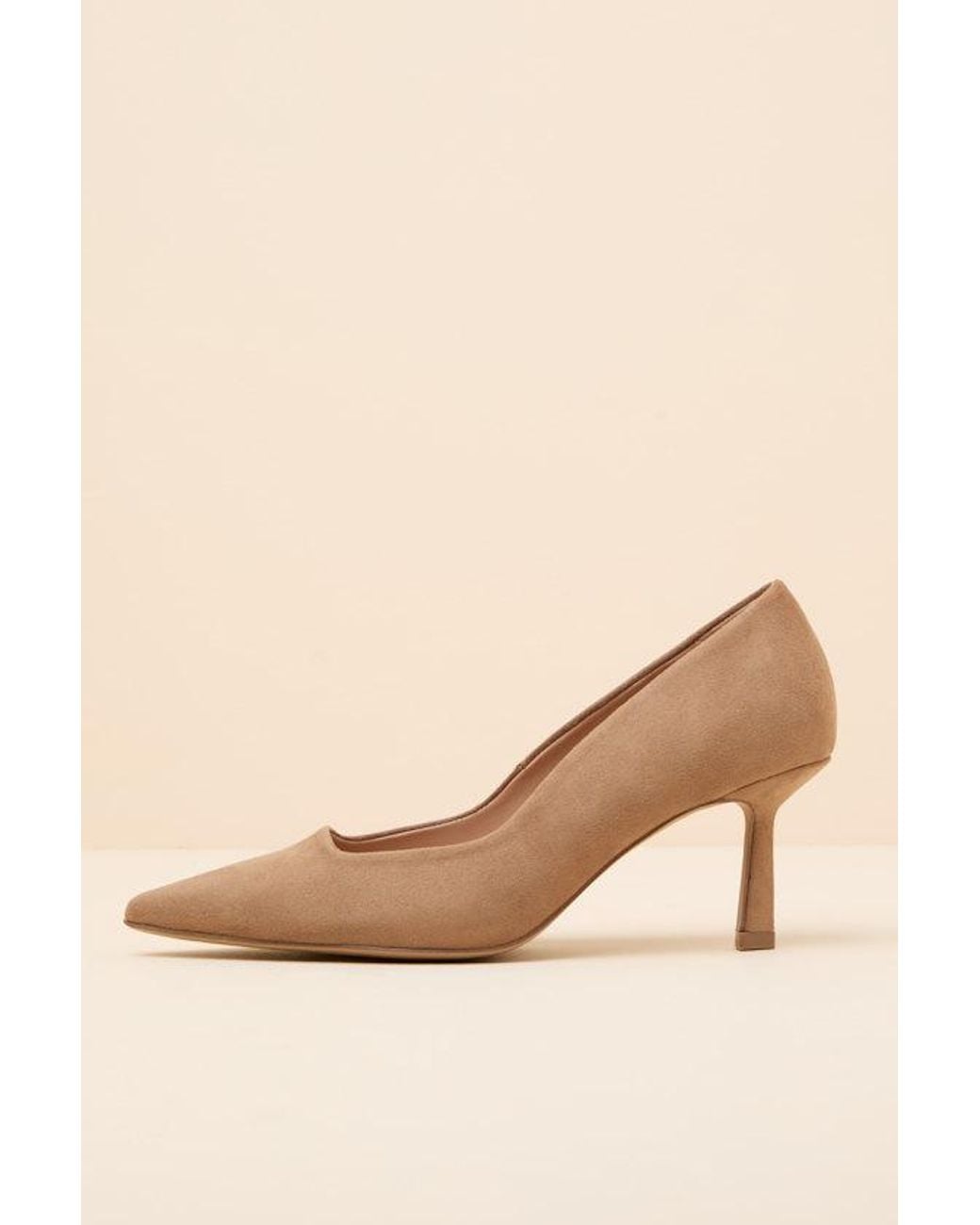 Madden Girl Natural Grovvee Suede Pointed-Toe Pumps
