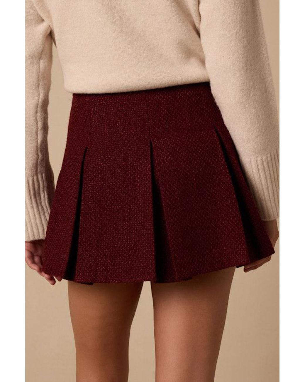 Lulus Brown Effie Pleated Skort