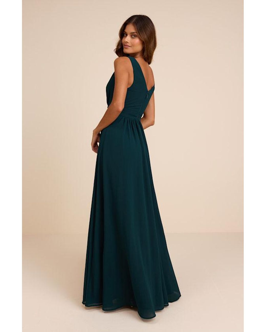 Lulus Blue Thoughts Of Hue Surplice Maxi Dress