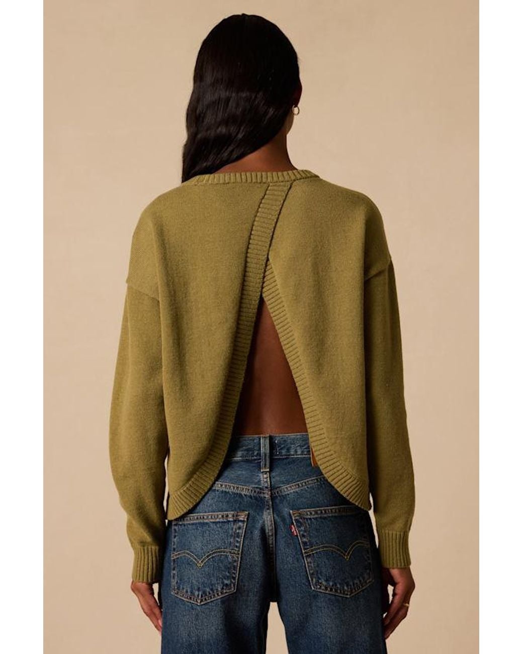 Lulus Green Lyone Cross-Back Sweater