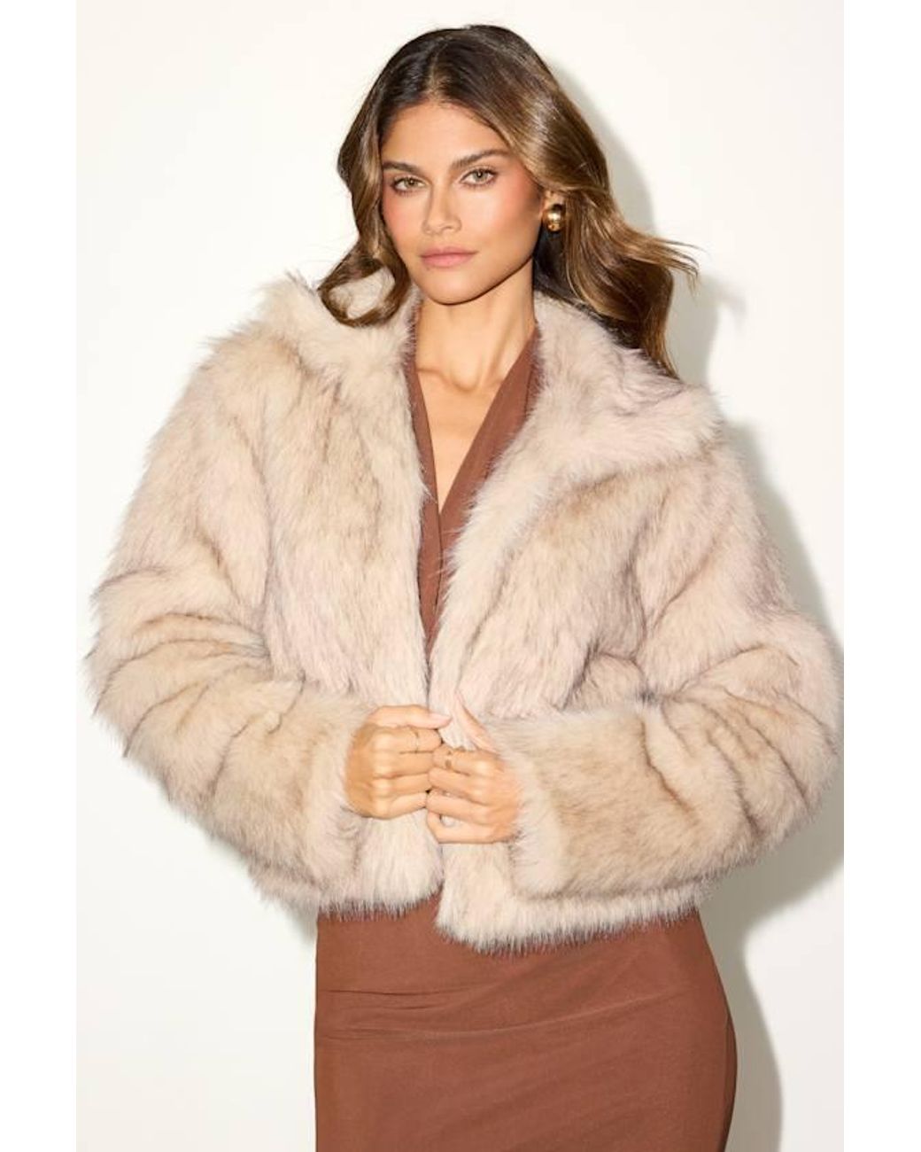 Lulus Natural Jensen Light Faux Fur Coat
