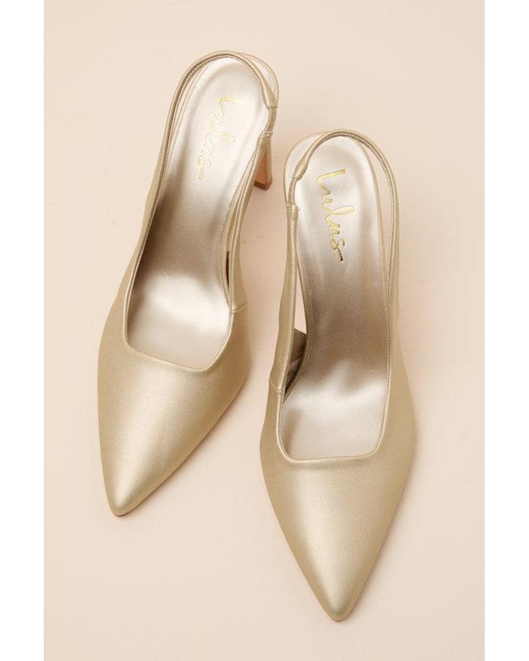 Lulus Natural Honorata Pointed-Toe Slingback Pumps