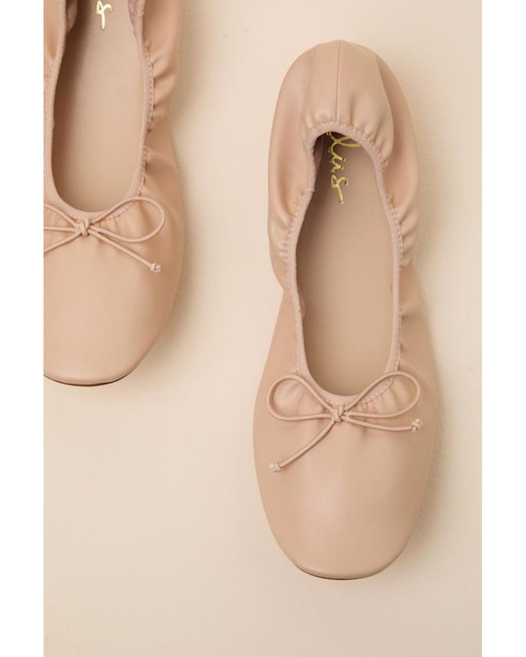 Lulus Natural Marcine Light Nude Ballet Flats