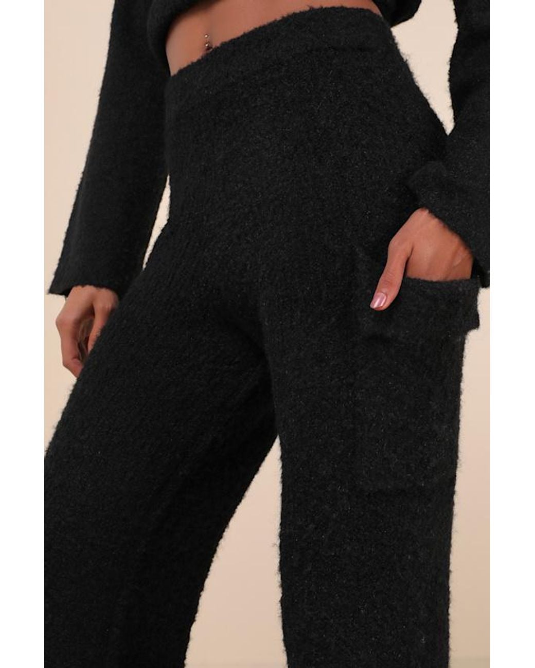 Lulus Blue Signature Sunday Knit Sweater Pants