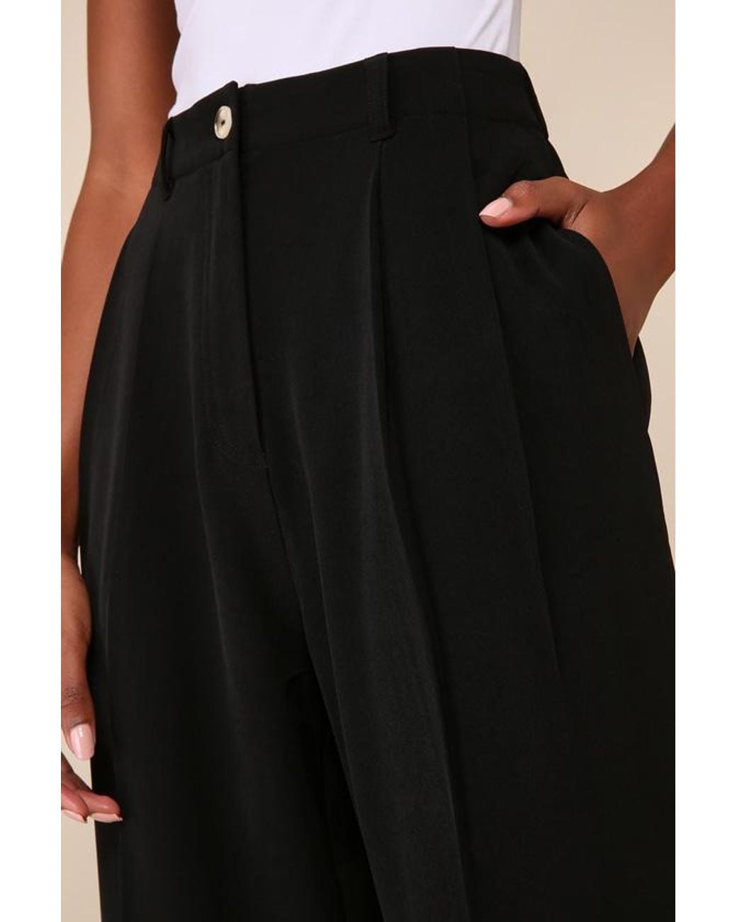 Lulus Brown Sophisticated Company Straight Leg Trouser Pants