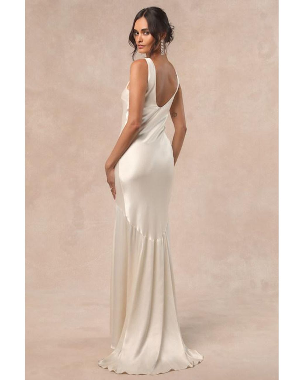 Lulus Natural Love All Of Me Satin Maxi Dress