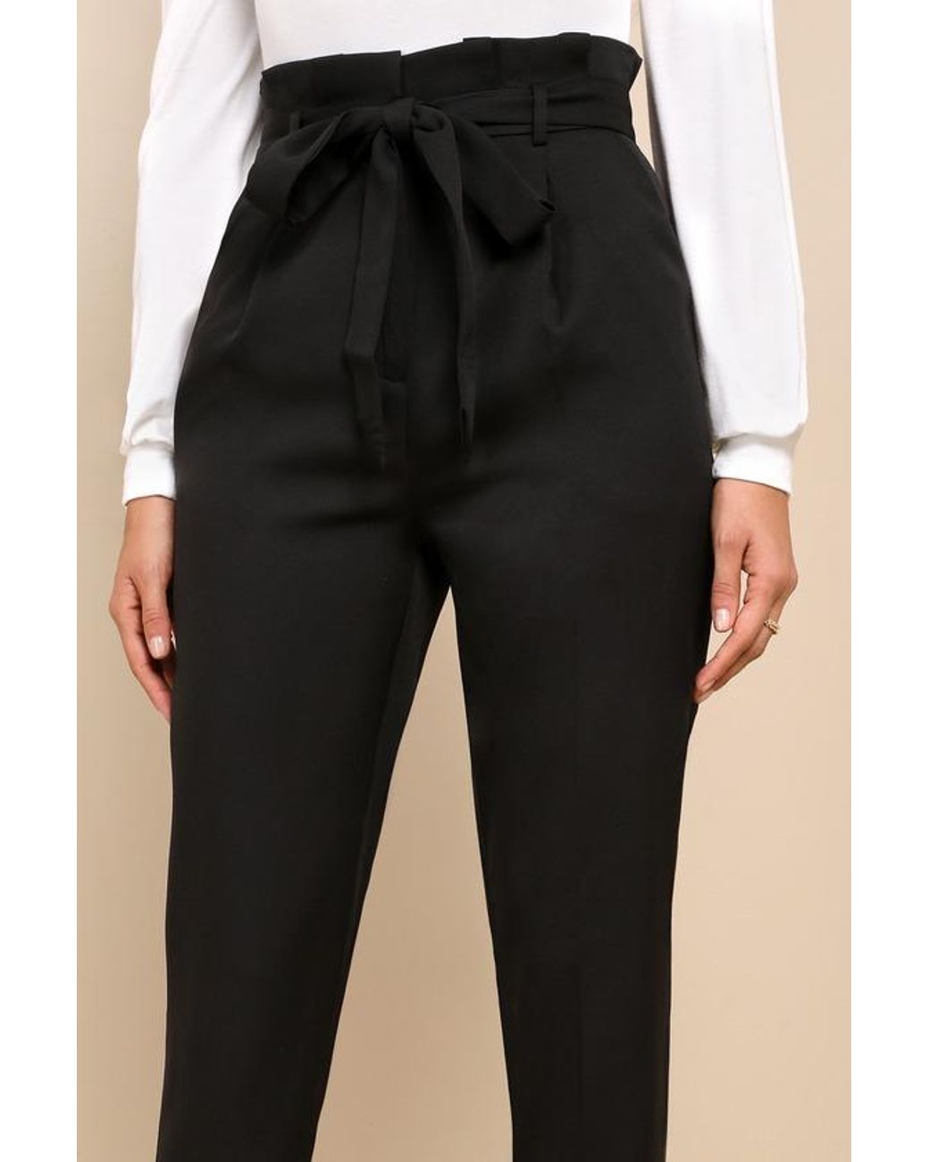 Lulus Natural With Confidence Paper Bag Waist Pants