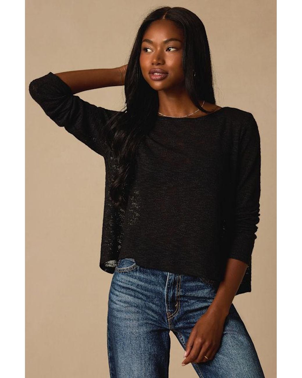 Lulus Black Wyatt Cross Back Sweater