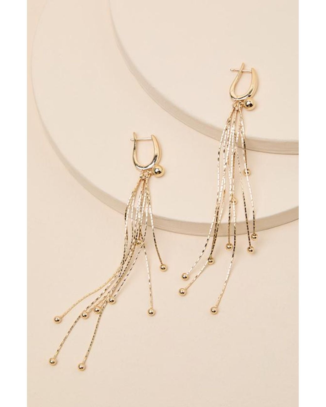 Lulus Brown Svetlana Chain Earrings