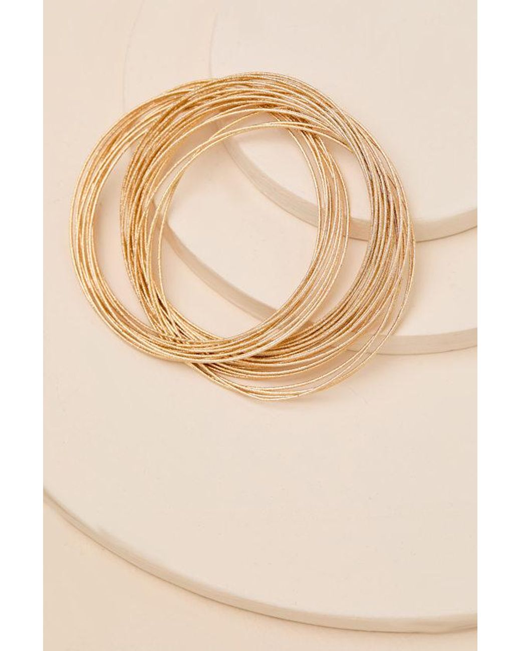 Lulus Natural Laurie Stacked Bangle Set