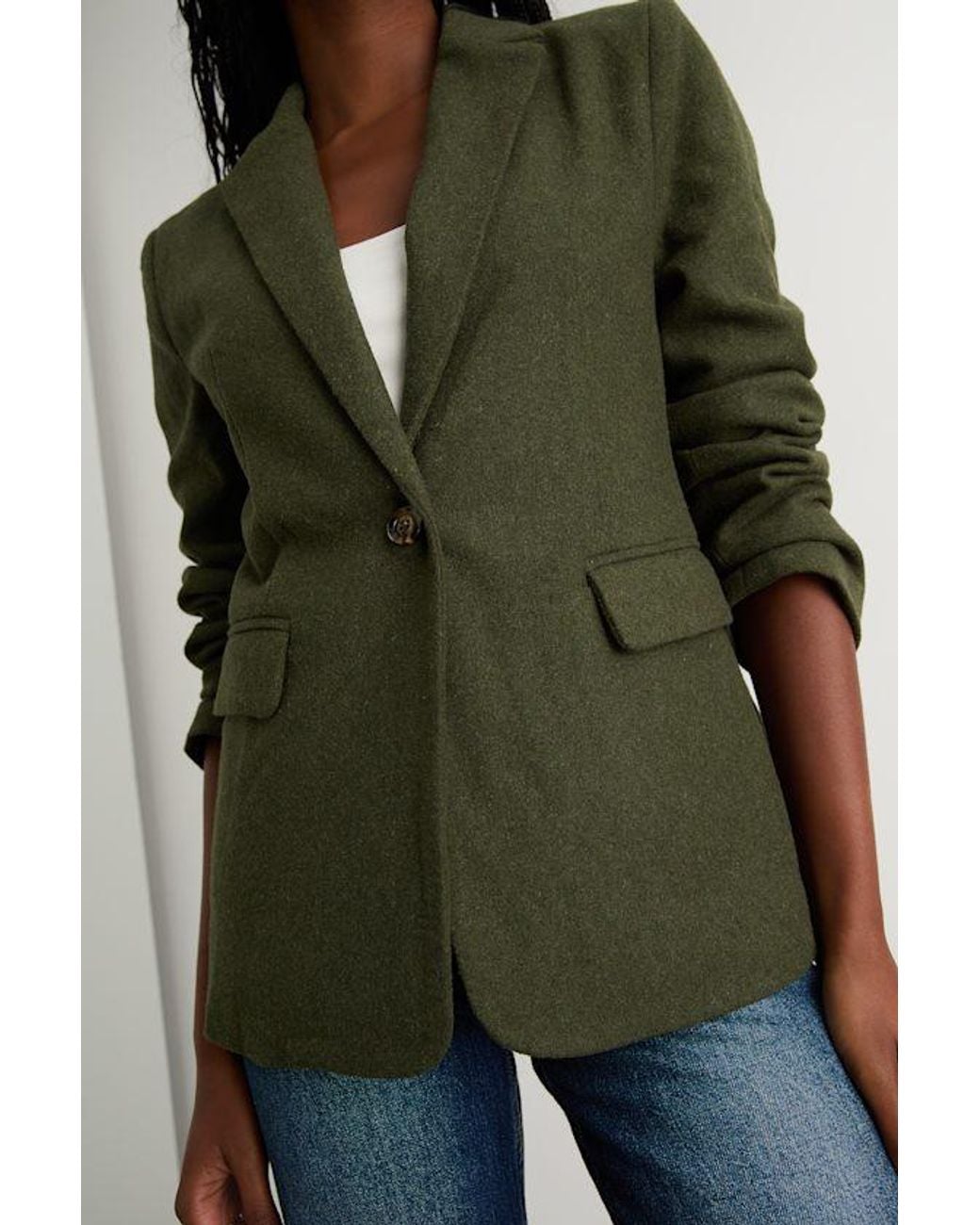 Lulus Blue Sophisticated Chic Tweed Blazer
