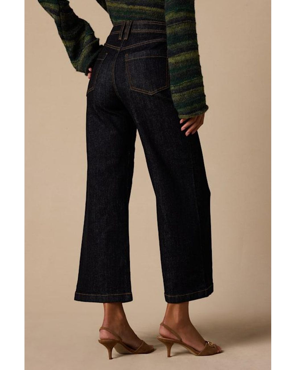 Daze Denim Blue Valley Girl Dark Wash Wide-Leg Denim Jeans
