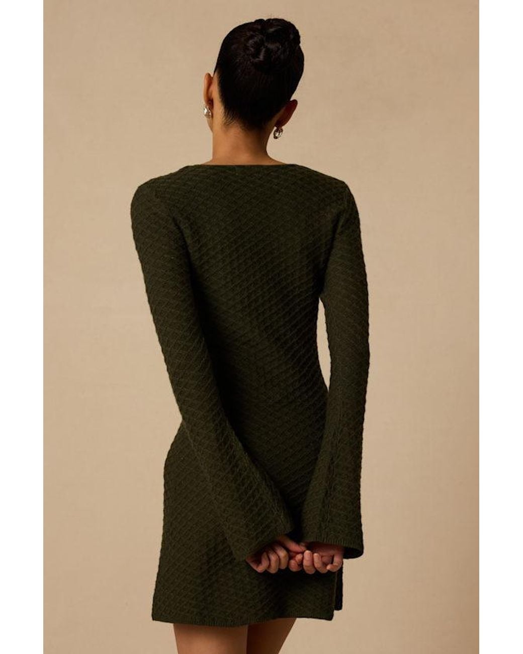 Lulus Black Wesley Dark Button-Front Sweater Dress