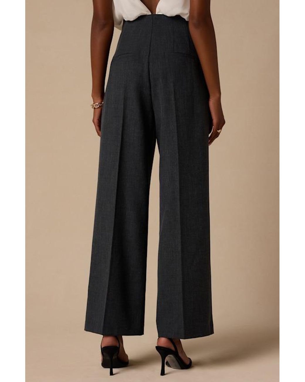Lulus Natural Rina Pleated High-Rise Trousers
