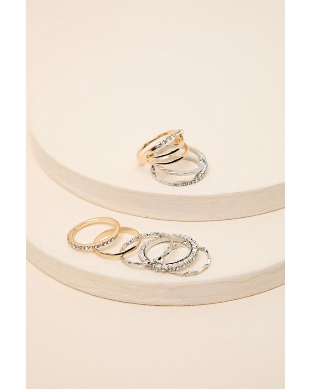 Lulus Brown Montrose & 8-Pc Ring Set