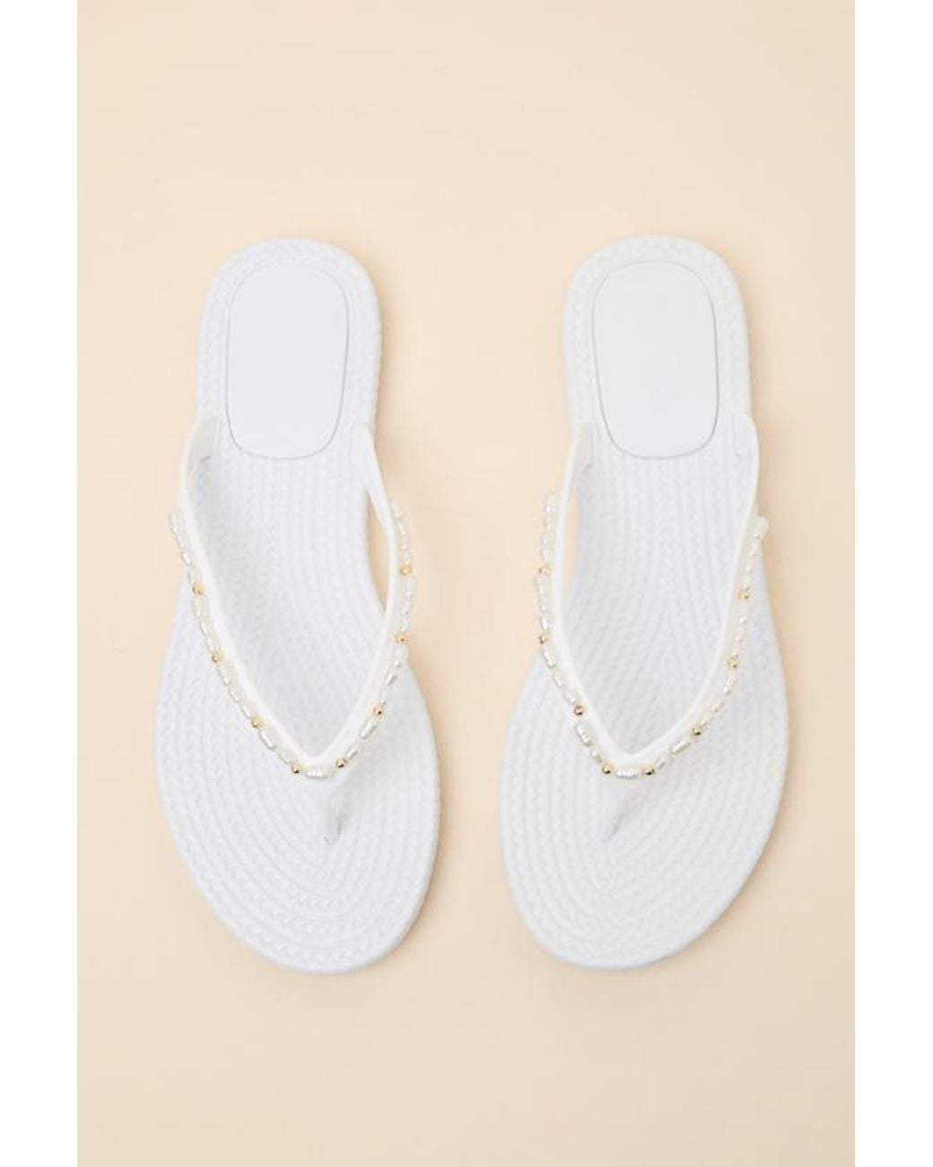Lulus Brown Nina Pearl Flip Flops