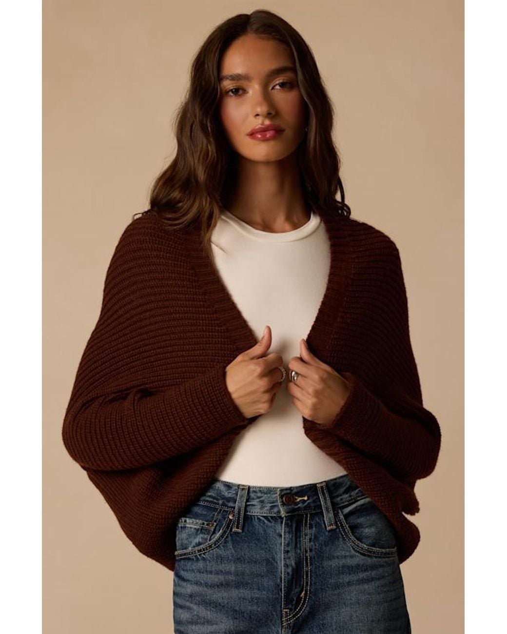 Lulus Brown Carole Slouchy Cardigan