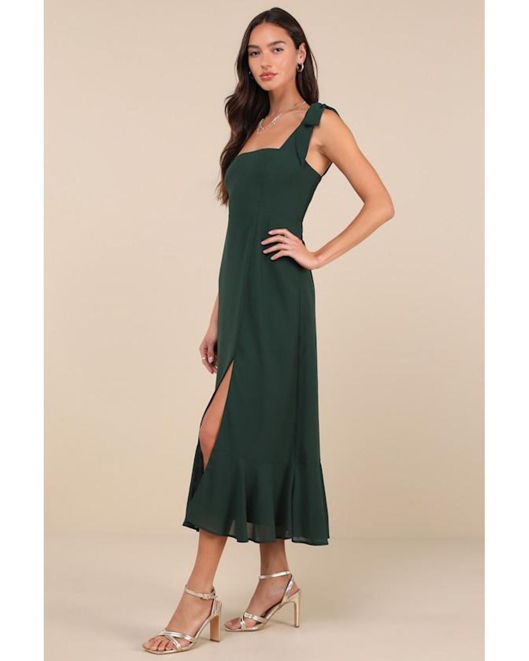 Lulus Multicolor Summer Invite Tie-Strap Tiered Midi Dress