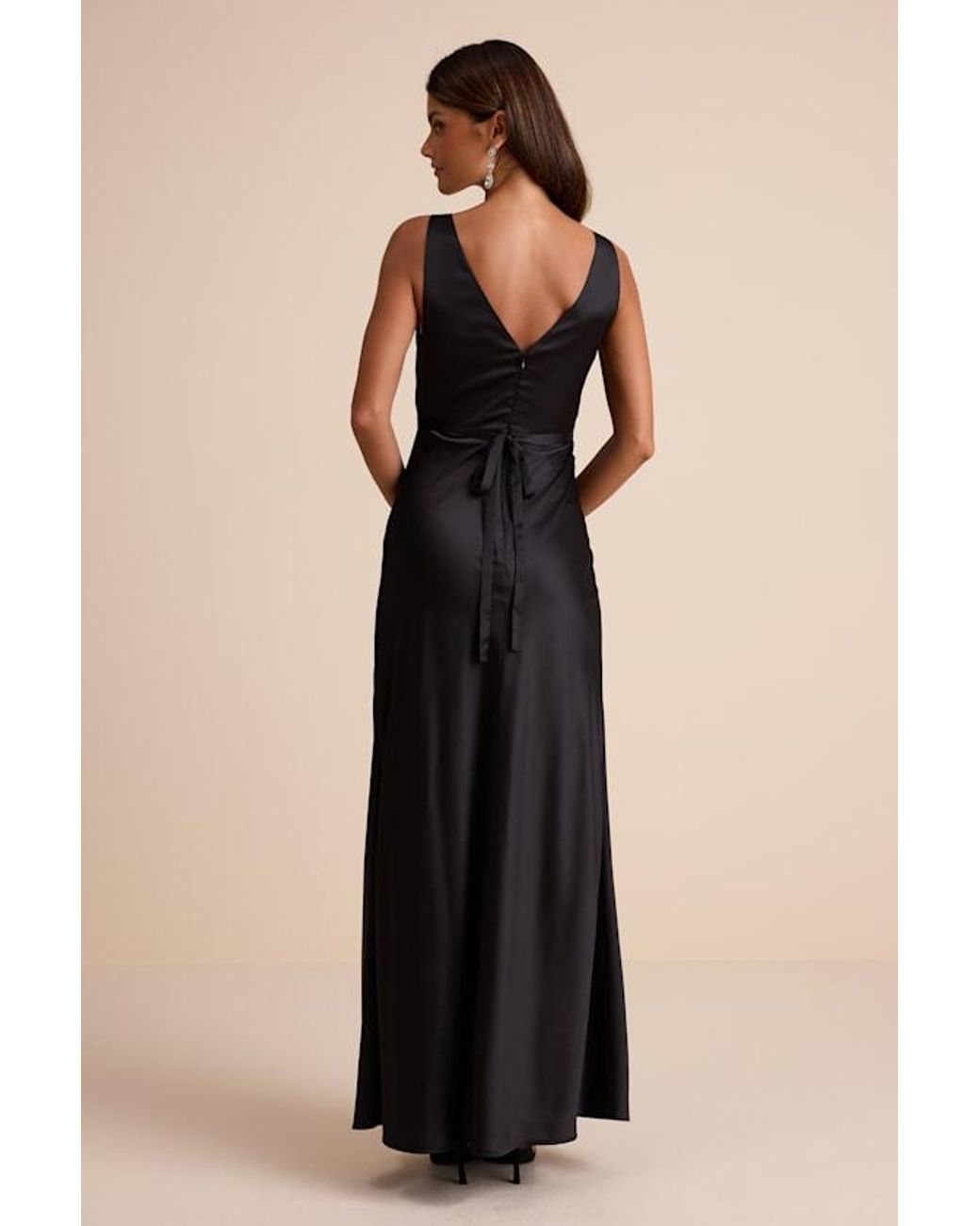 Lulus Natural Toulouse Satin Lace Maxi Dress