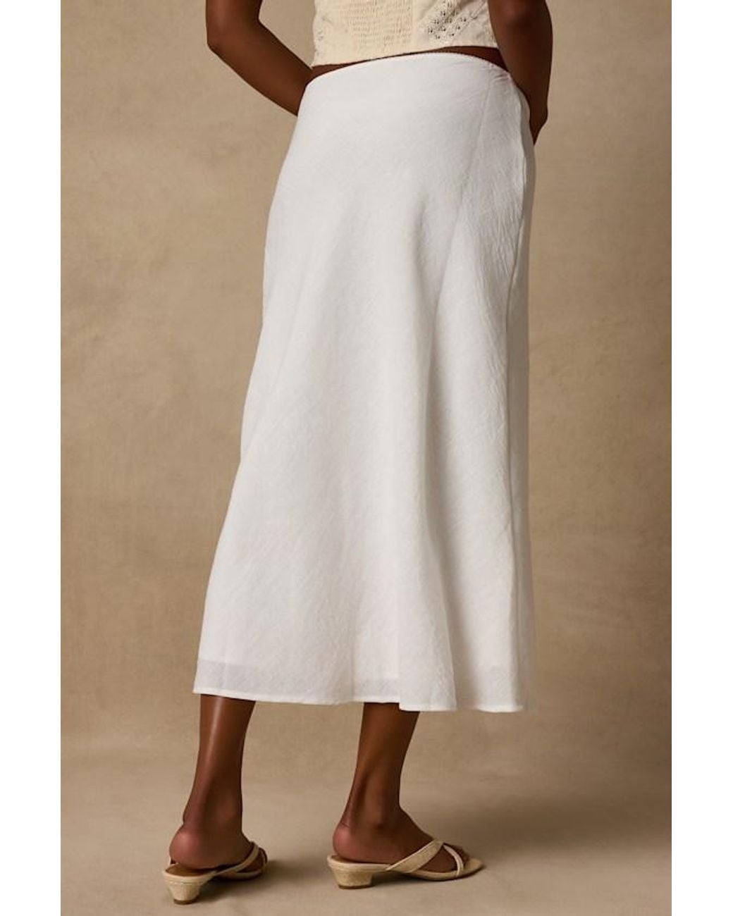 Lulus Brown Pleasant Poise High-Rise A-Line Midi Skirt