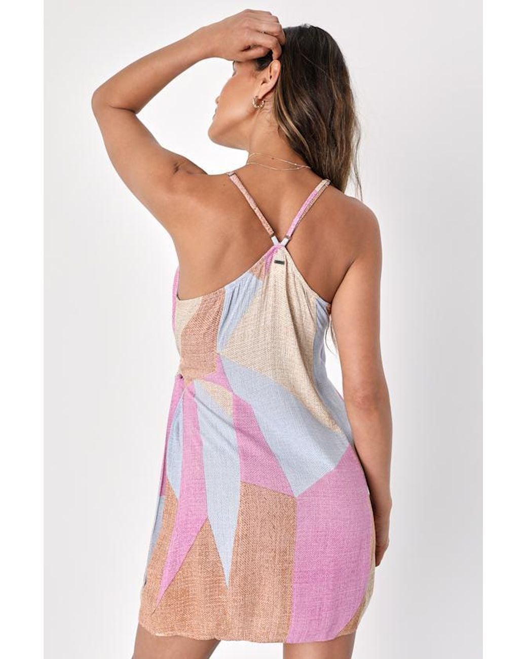 O'neill Sportswear Pink Marlo Multi Print Wrap Dress