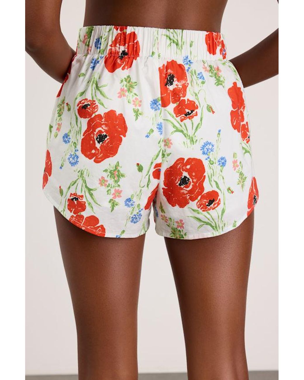 Lulus Red Delaina Multi Floral Shorts
