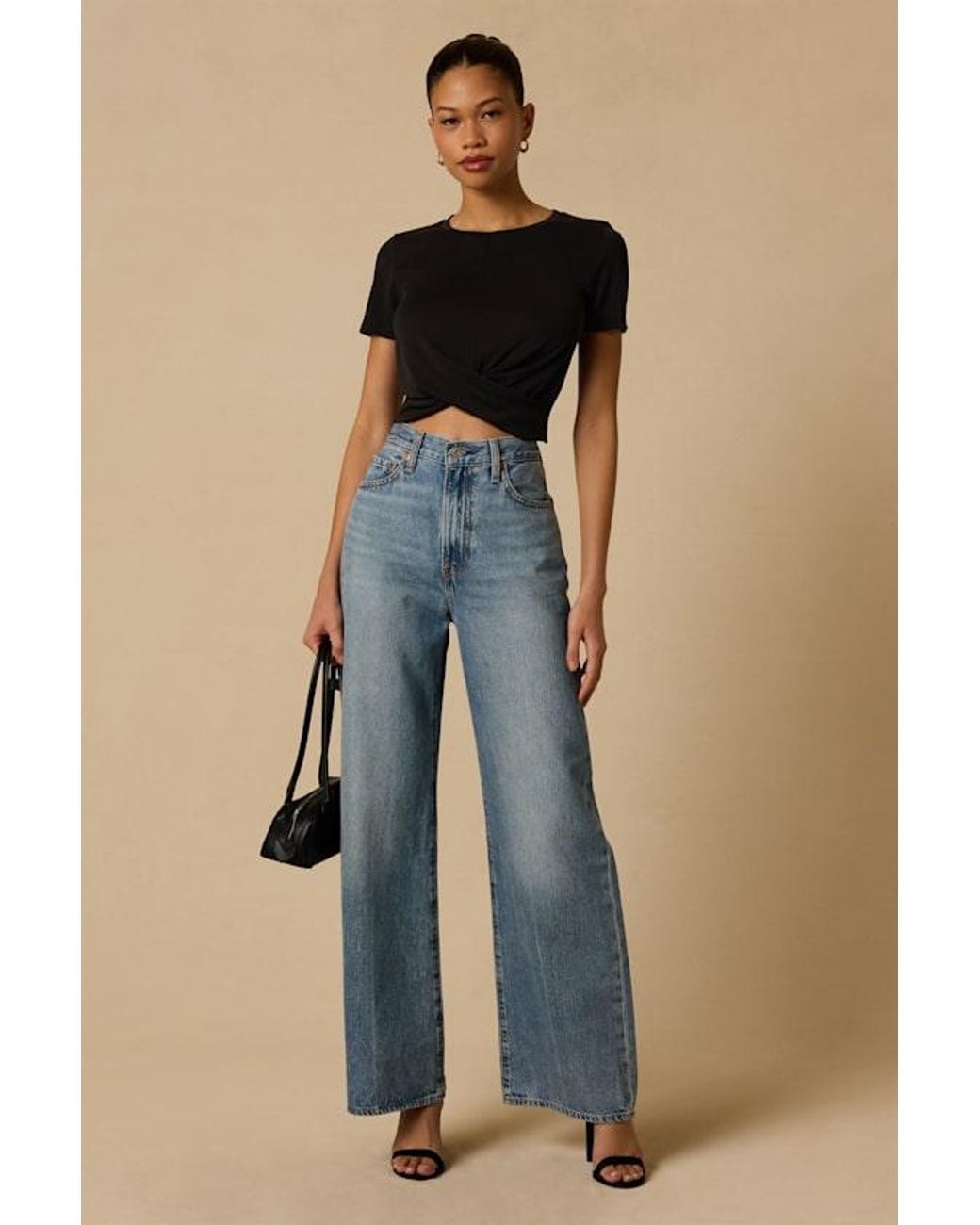 Lulus Black All-Access Pass Washed Crop Top