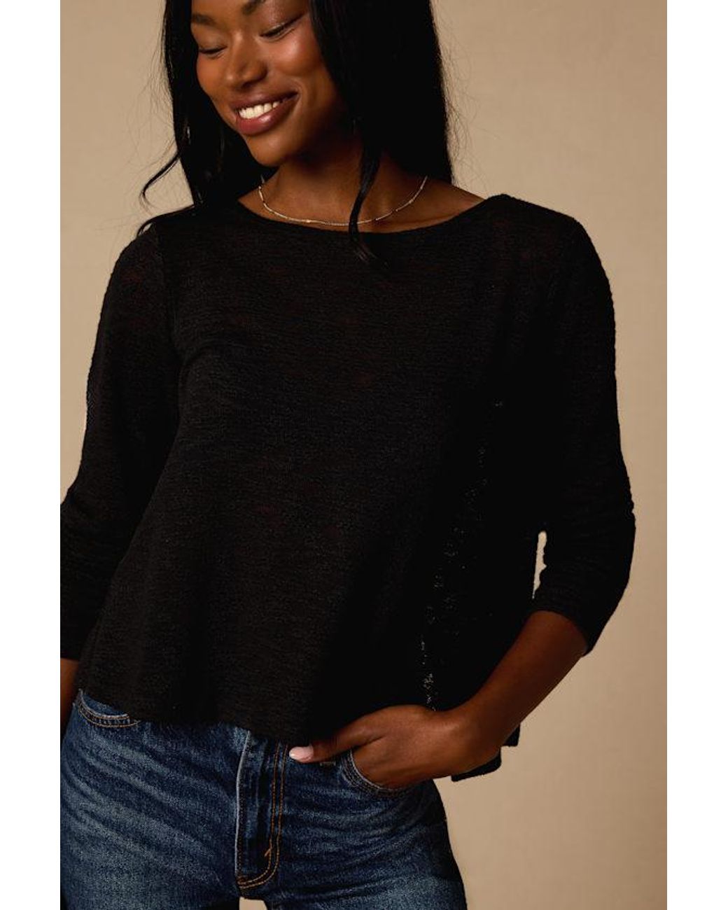 Lulus Black Wyatt Cross Back Sweater