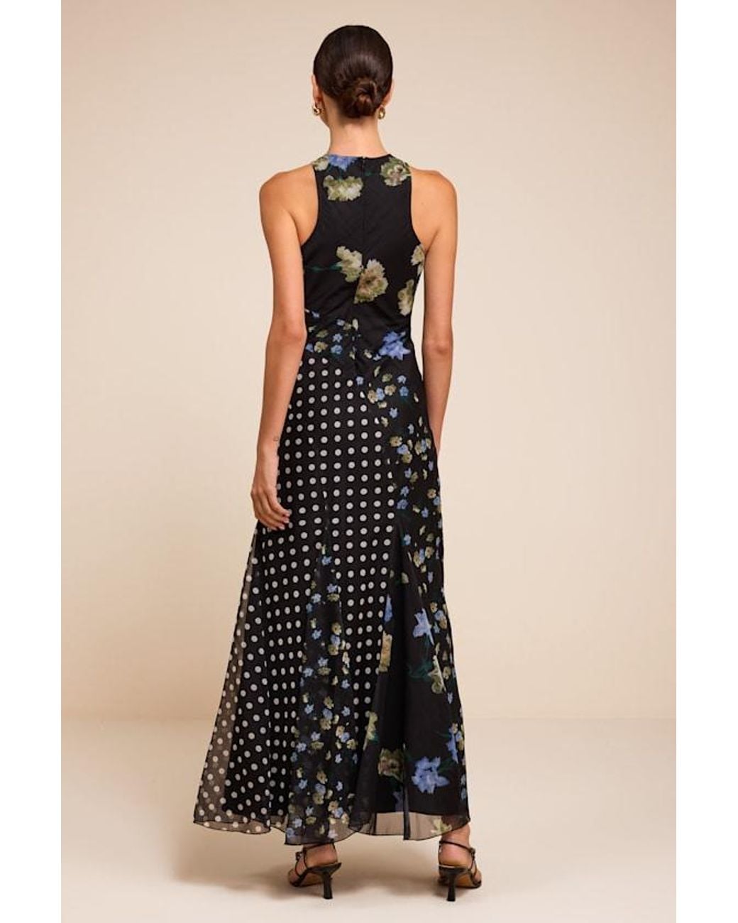 Lulus Black Alice Multi Print Maxi Dress