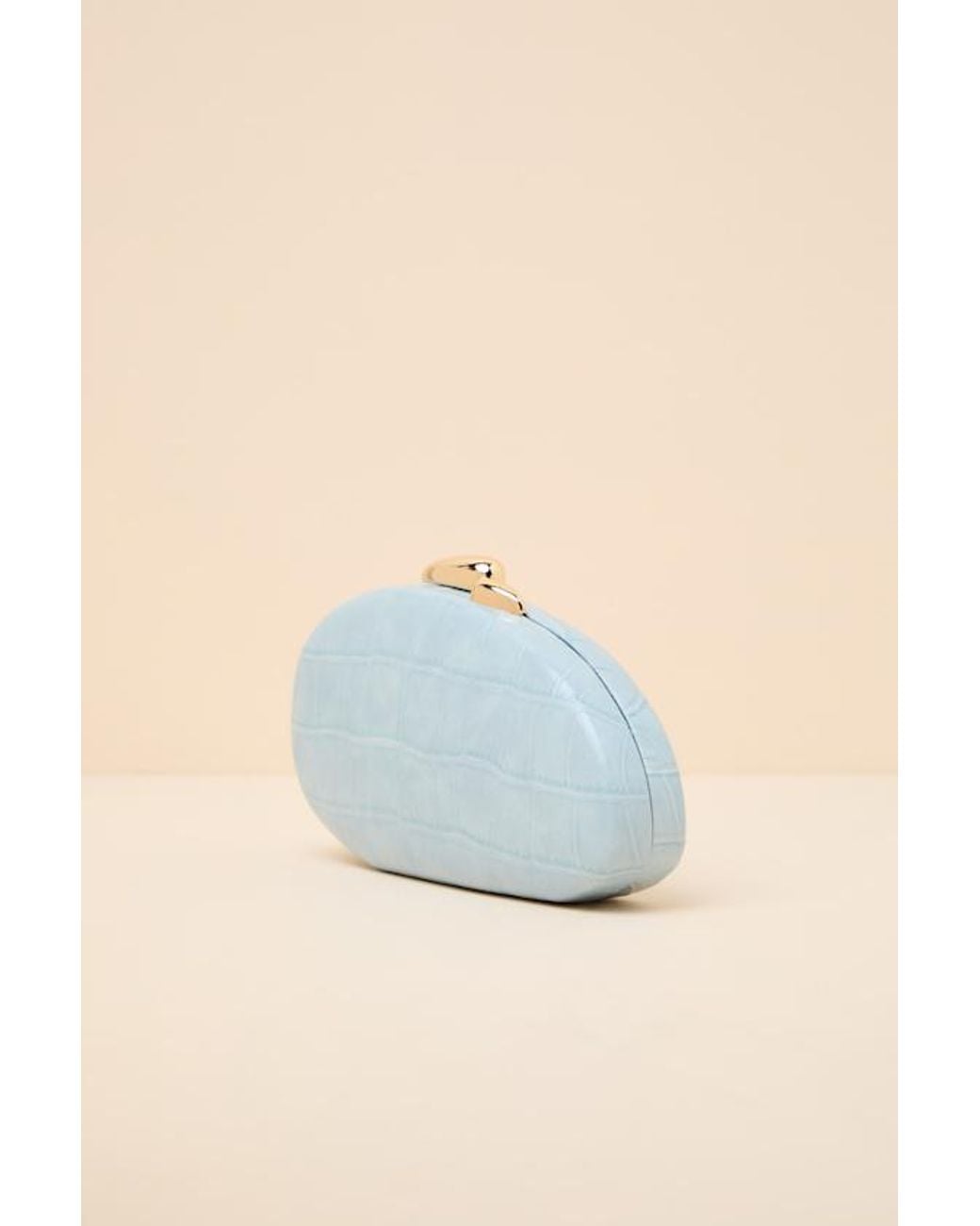 Lulus Blue Dario Asymmetrical Crossbody Clutch