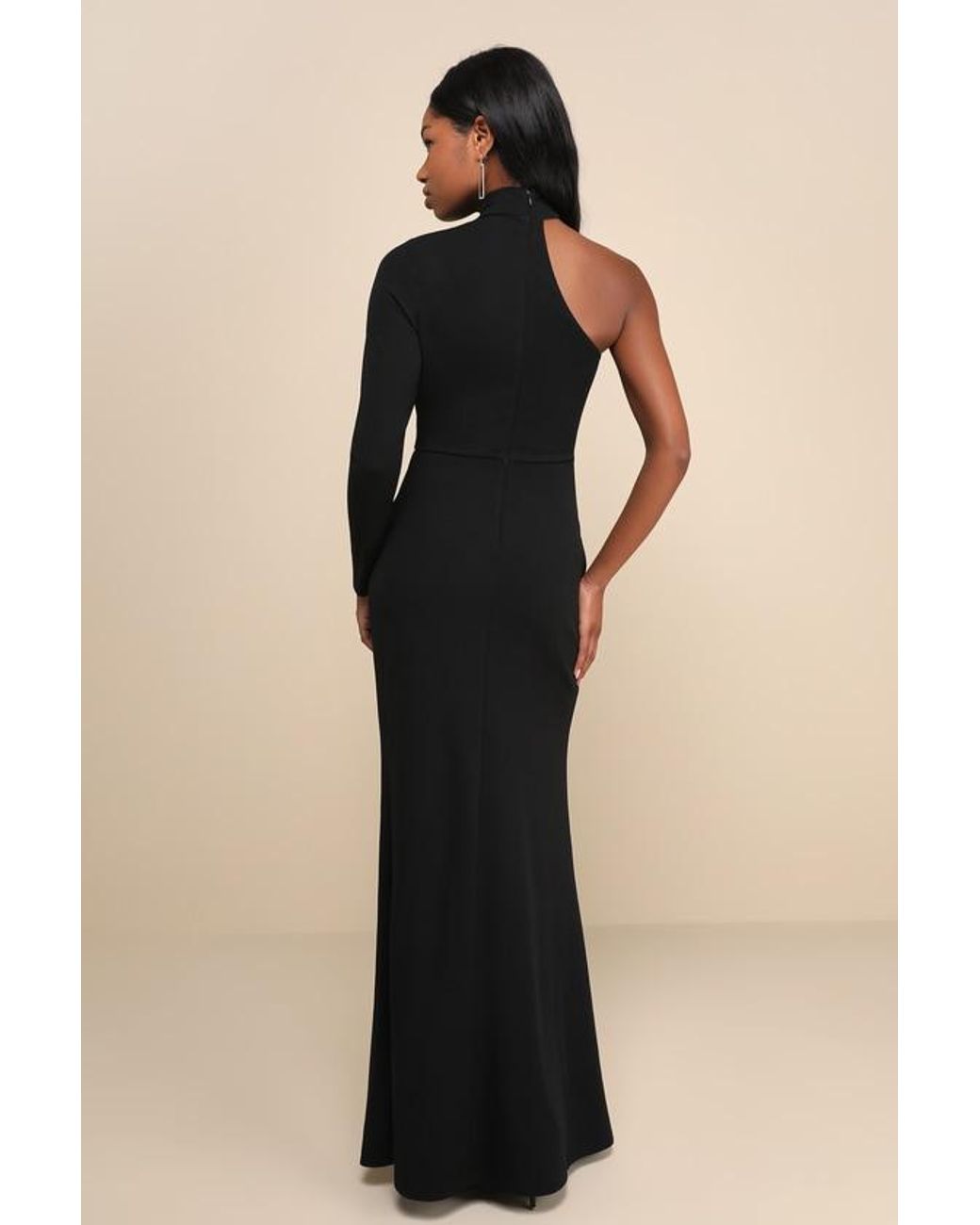 Lulus Blue Keep It Interesting Cutout One-Shoulder Maxi Dress
