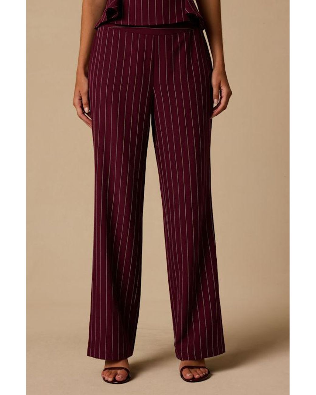 Lulus Black Enterprise Pinstriped Trousers
