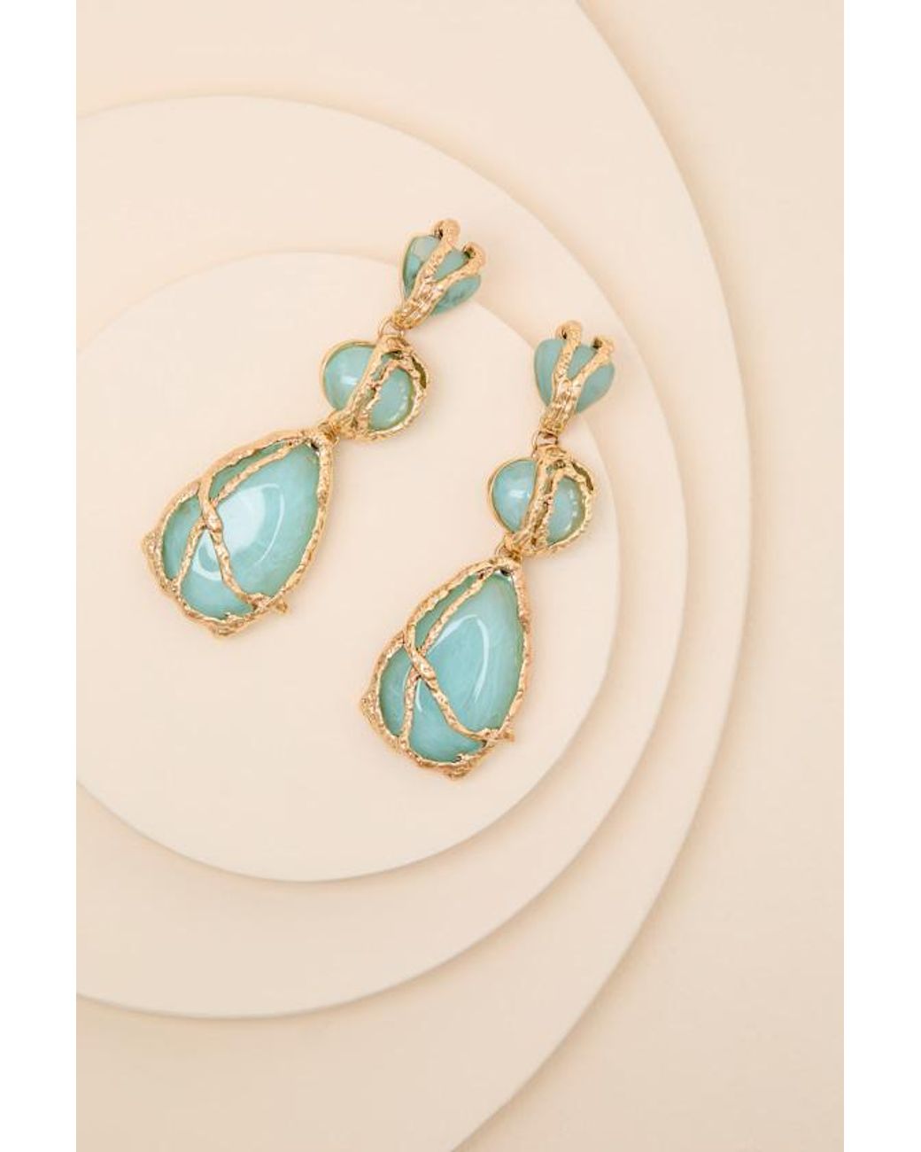 Lulus Blue Wylla Statement Earrings