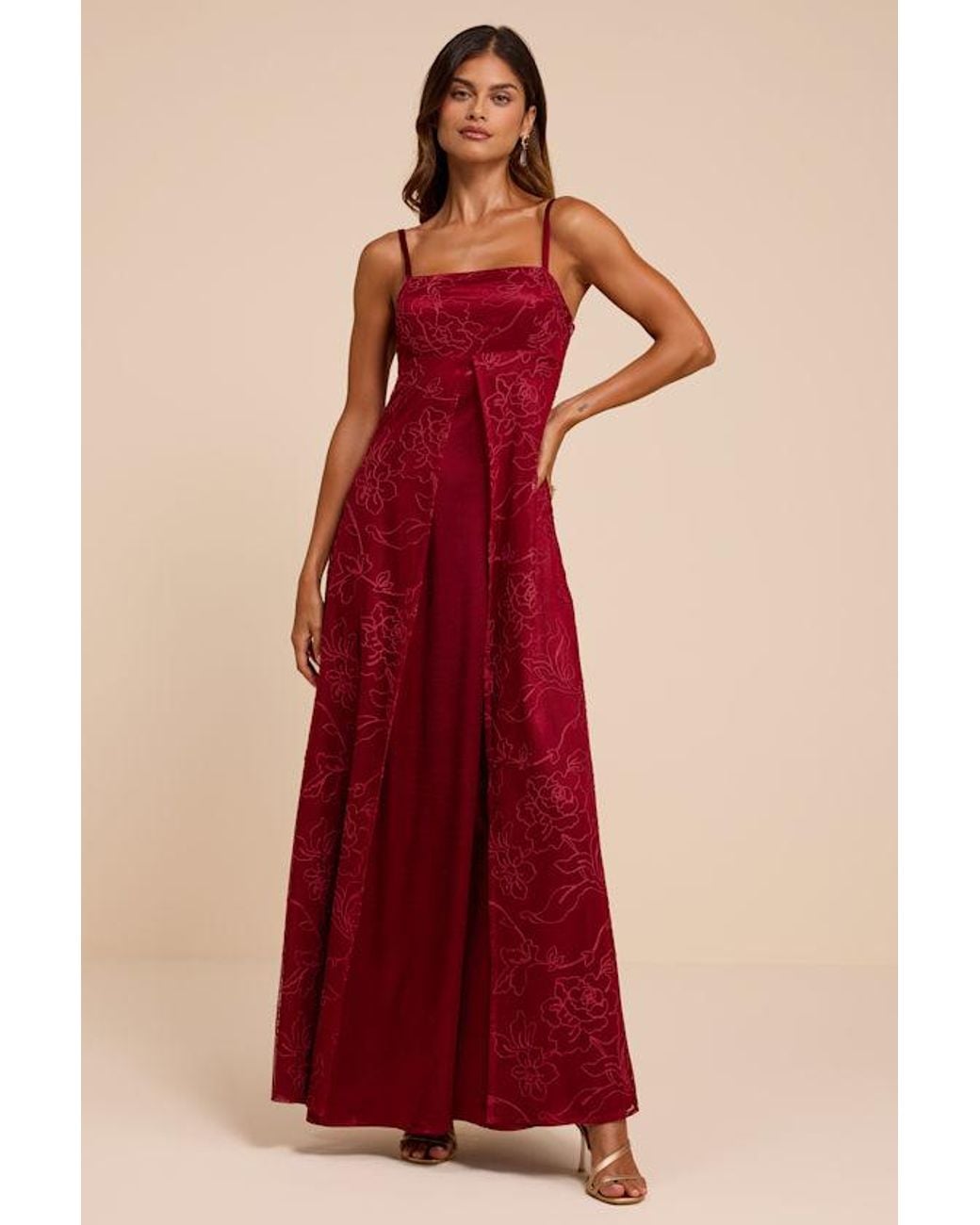 Lulus Mitzie Embroidered Maxi Dress