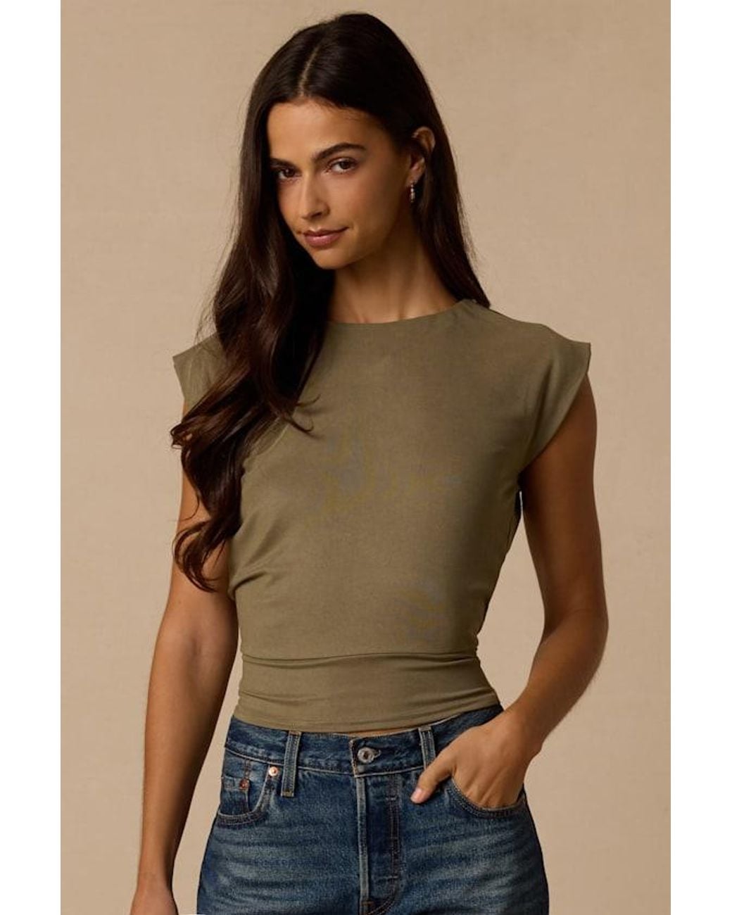 Lulus Brown Chastin Tie-Back Top