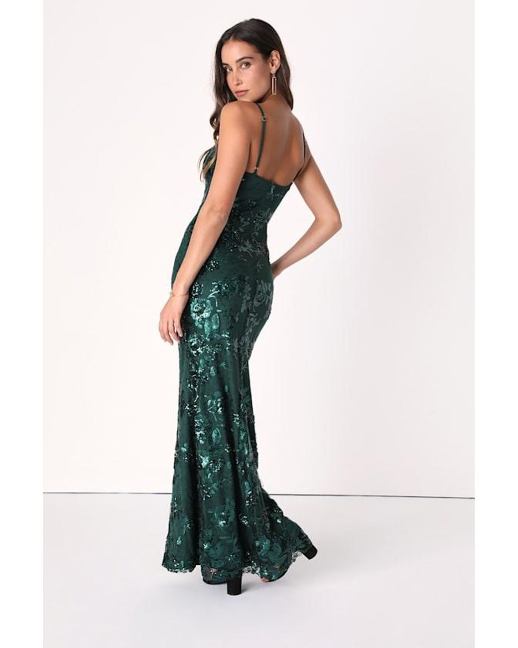 Lulus Shine Language Sequin Mermaid Maxi Dress in Green | Lyst Lulus Shine Language Sequin Mermaid Maxi Dress in Green | Lyst