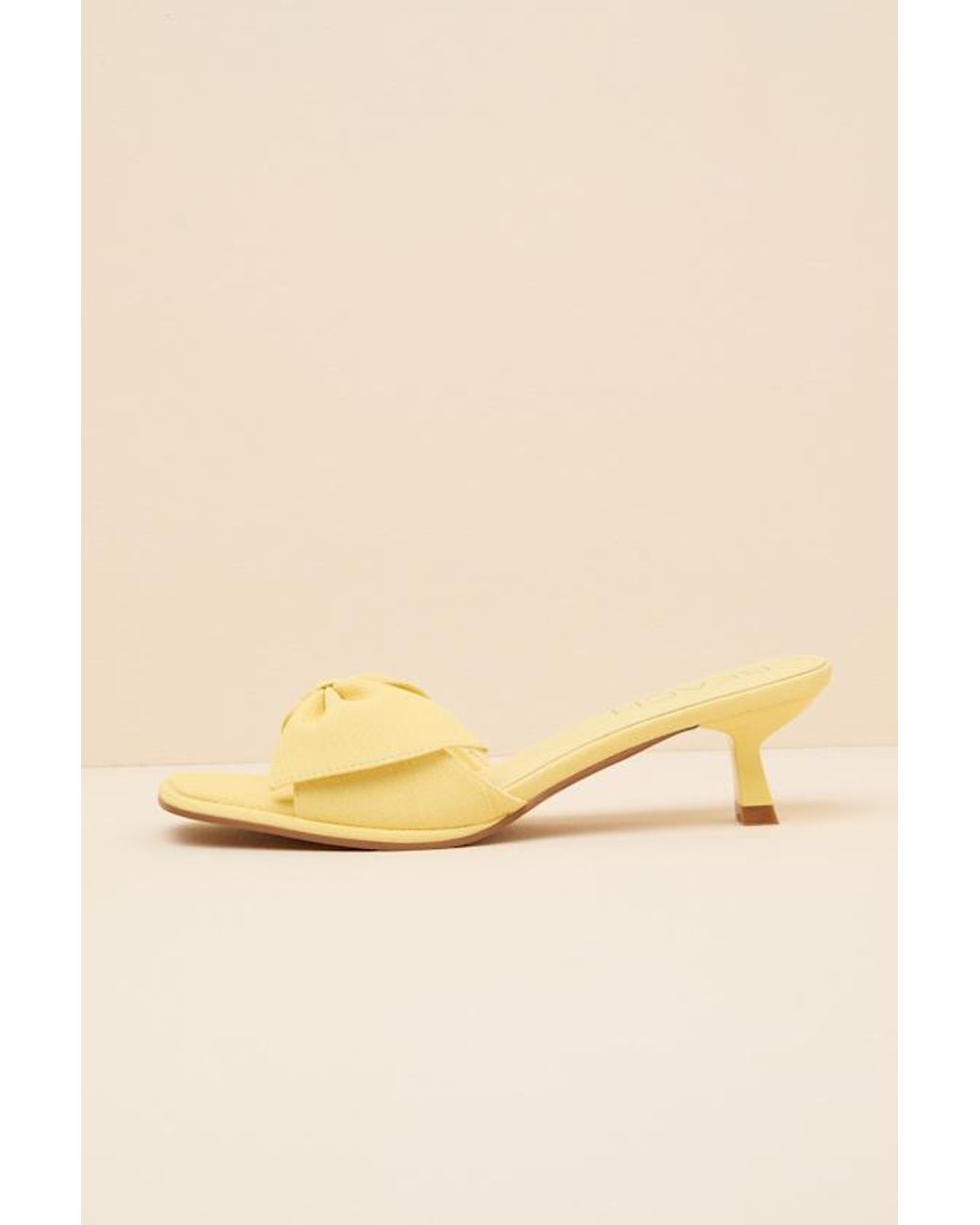 Matisse Natural Pompano Bow Kitten Heel Slide Sandals